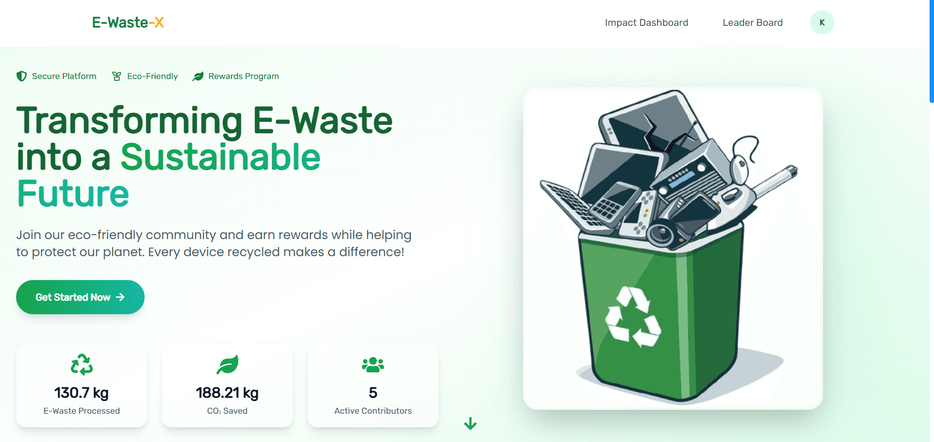 EWasteX: A MERN Platform for E-Waste Recycling